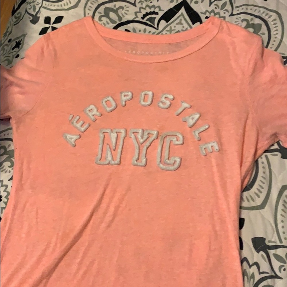 Peach colored Aeropostale shirt